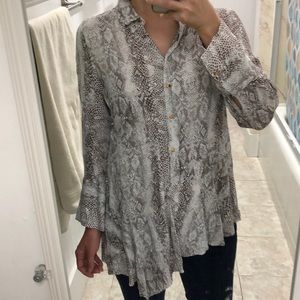 Zara snakeskin tunic